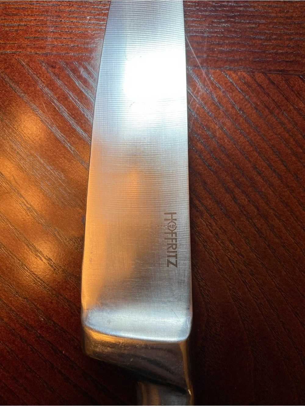 Hoffritz Germany Stainless Steel Chef Knife in Silver - Integrated Bolster